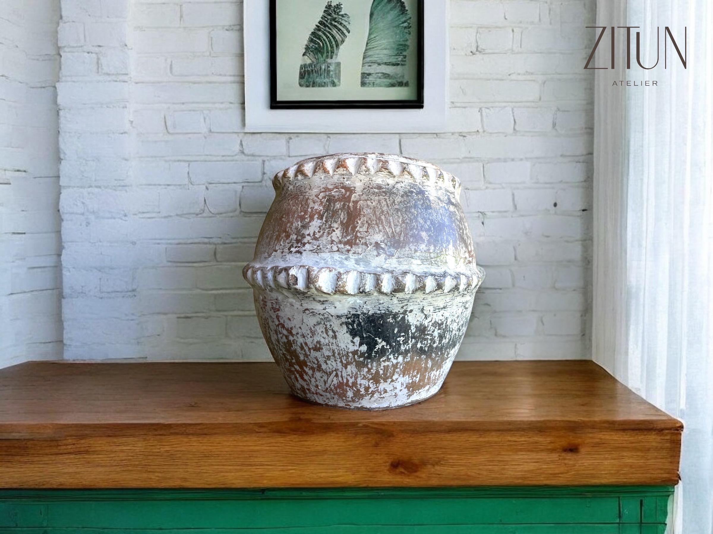 Terracotta Pottery Vase | Handmade Authentic Berber Vase | Pottery Home Deocor | Earthenware | Unique Pottery Decor | Ancient Fire Technique - Thumbnail 5