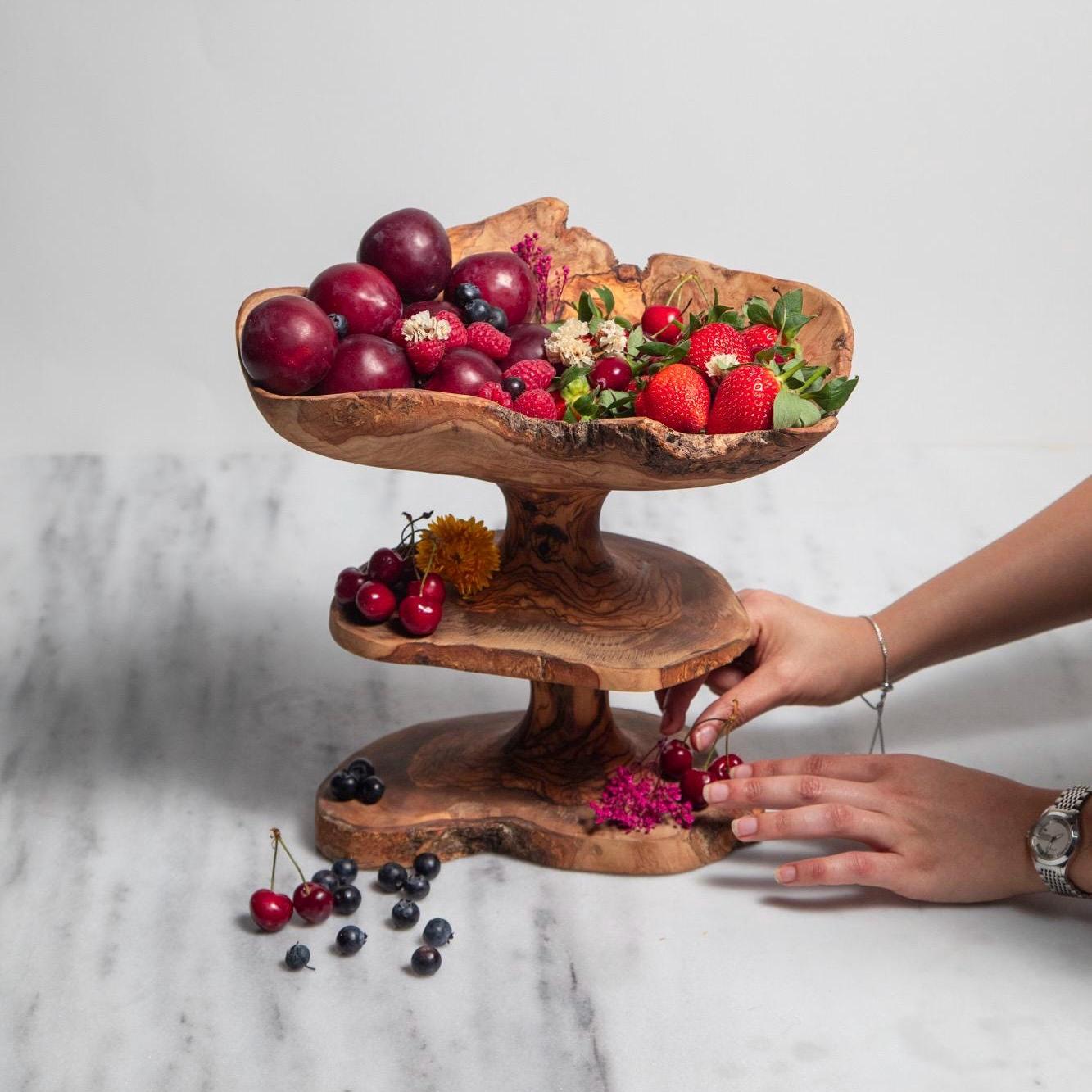 thanksgiving hosting gift – Handcrafted Olive Wood Decorative Bowl