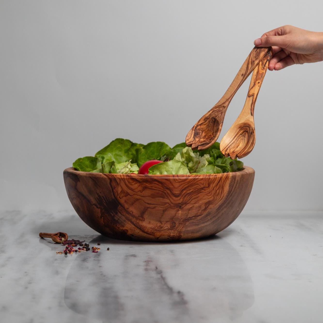 Handmade Olive Wood Bowl – Rustic Natural Bowl – Woodcraft – Salad Snack Dish – Eco-Friendly Kitchen Decor – Gift for Foodies - Thumbnail 4