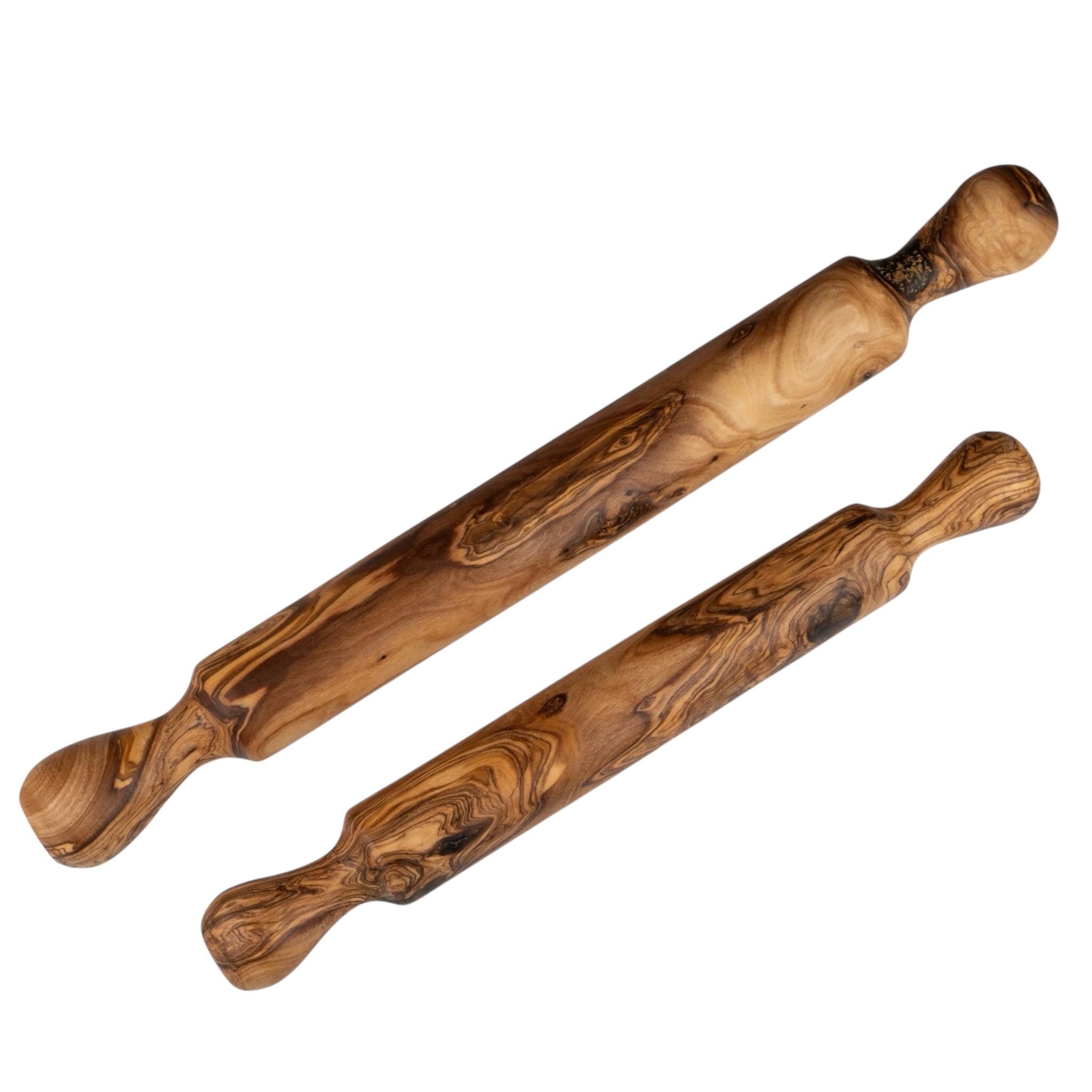 Handmade Olive Wood Rolling Pin – Artisan Kitchen Baking Tool - Thumbnail 5