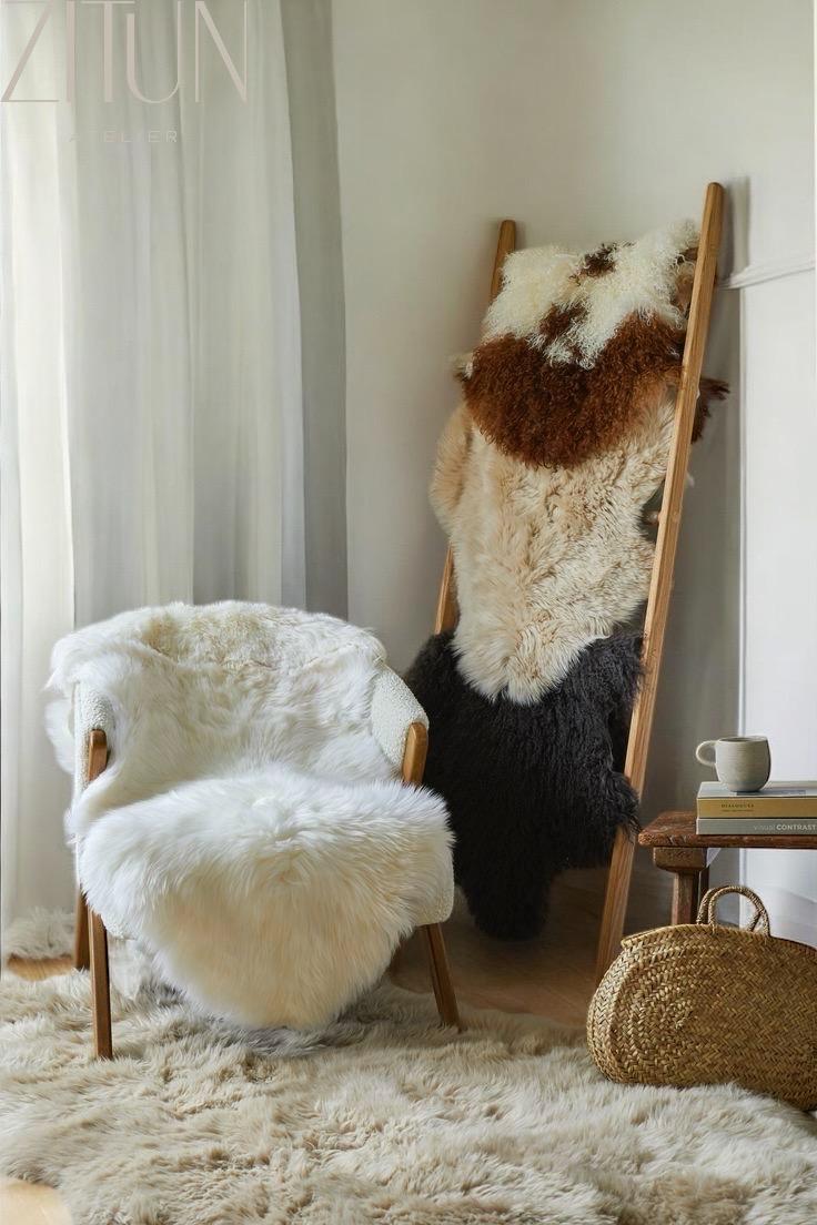 Sheepskin Hide Rug – Authentic Handmade Wool Carpet | Rustic & Cozy Home Decor | Original sheep leather - Image 1