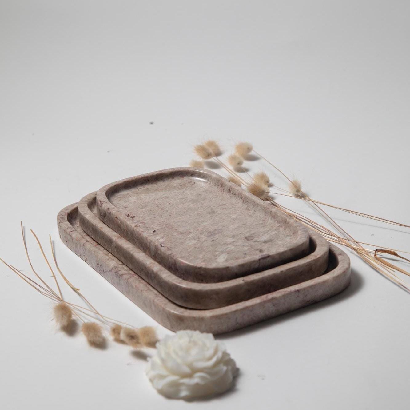 Copy of Handmade Marble Vanity Tray, Natural Stone Organizer - Thumbnail 6