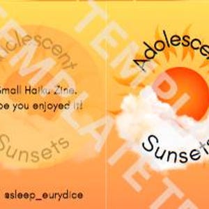 Adolescent Sunsets - A Mini Poetry Zine - Digital Download
