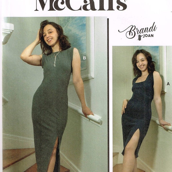 Sewing Pattern Fitted Dress McCalls M8383 Brandi Joan Fitted Wiggle Sleeveless  R11783 Size 8 10 12 14 16 18 20 22 24 26 Uncut