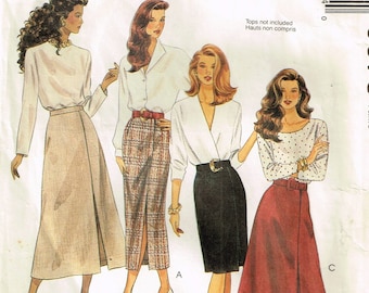 McCalls 6673 Misses Skirt Size 14-16 Vintage 1990s Sewing Pattern Size 14 -16 Cut Pattern