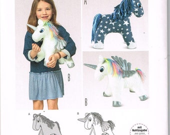 Sewing Pattern Unicorn Pegasus Horse  Burda 6495 Soft Plushie New Uncut