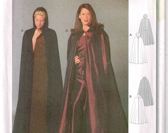 Burda 2566 Long Cloak Sewing Pattern Halloween Costume Cosplay Highlander Medieval Kinsale Cape