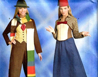 Sewing Pattern Dr Who Costume Comic-con, Pants Scarf Jacket  Tardis Time Traveler Simplicity 8200 Halloween 6, 8, 10, 12, 14 16 18 20 22 New