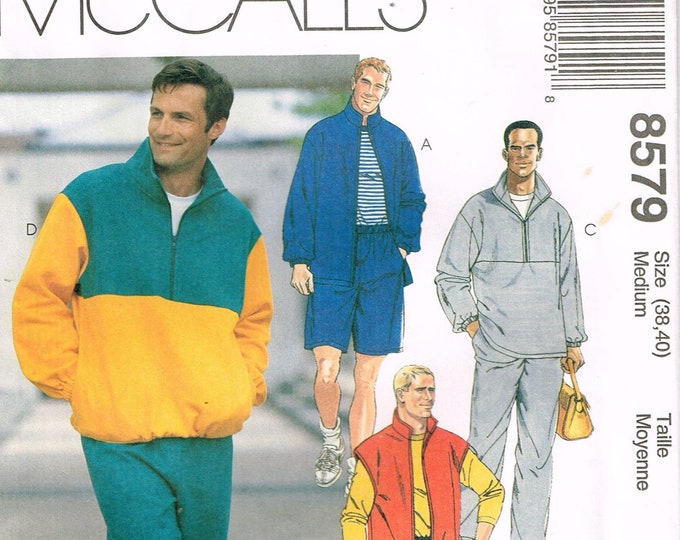 Mccalls 8579 Sewing Pattern Mens Workout Gym Jacket Vest - Etsy