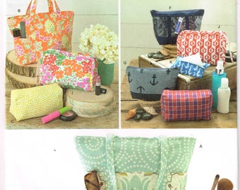 Tote Bags Roll Makeup Purse Tissue Holder Simplicity 9949 Sewing Pattern Fashion Accessories
