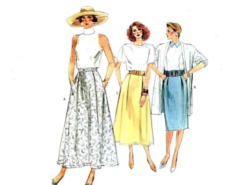 Skirt Sewing Pattern Vogue 9850 Misses Size 8 10 12 Uncut Very Easy