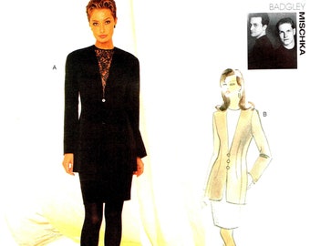 Sewing Pattern Tunic Skirt Suit Designer Bagley Vogue 1491 Size 6, 8, 10 Bust 30.5 31.5 32.5 inch Misses Uncut