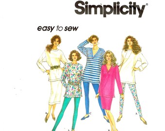 Sewing Pattern Skirt, Legging Pants and Oversized Tops Simplicity 8664 Size XS S M L XL Uncut Factory Folded