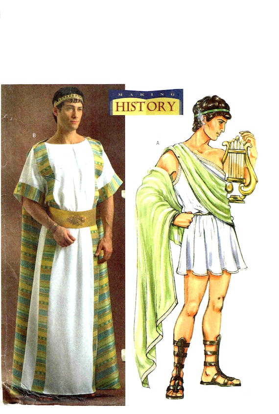 Sewing Pattern Mens Ancient Roman Greek Tunic Toga Robe Etsy