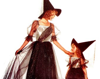 Sewing Pattern Misses Witch Halloween Costume Butterick 3588 size S M L XL 6  8 10 12 14 16 18