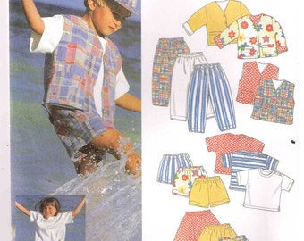 New Look for Kids 6398 Boys, Girls Tops, shorts, Skirt, Pants, Vest Sewing Pattern Child Size 2,  3, 4, 5, 6, 7