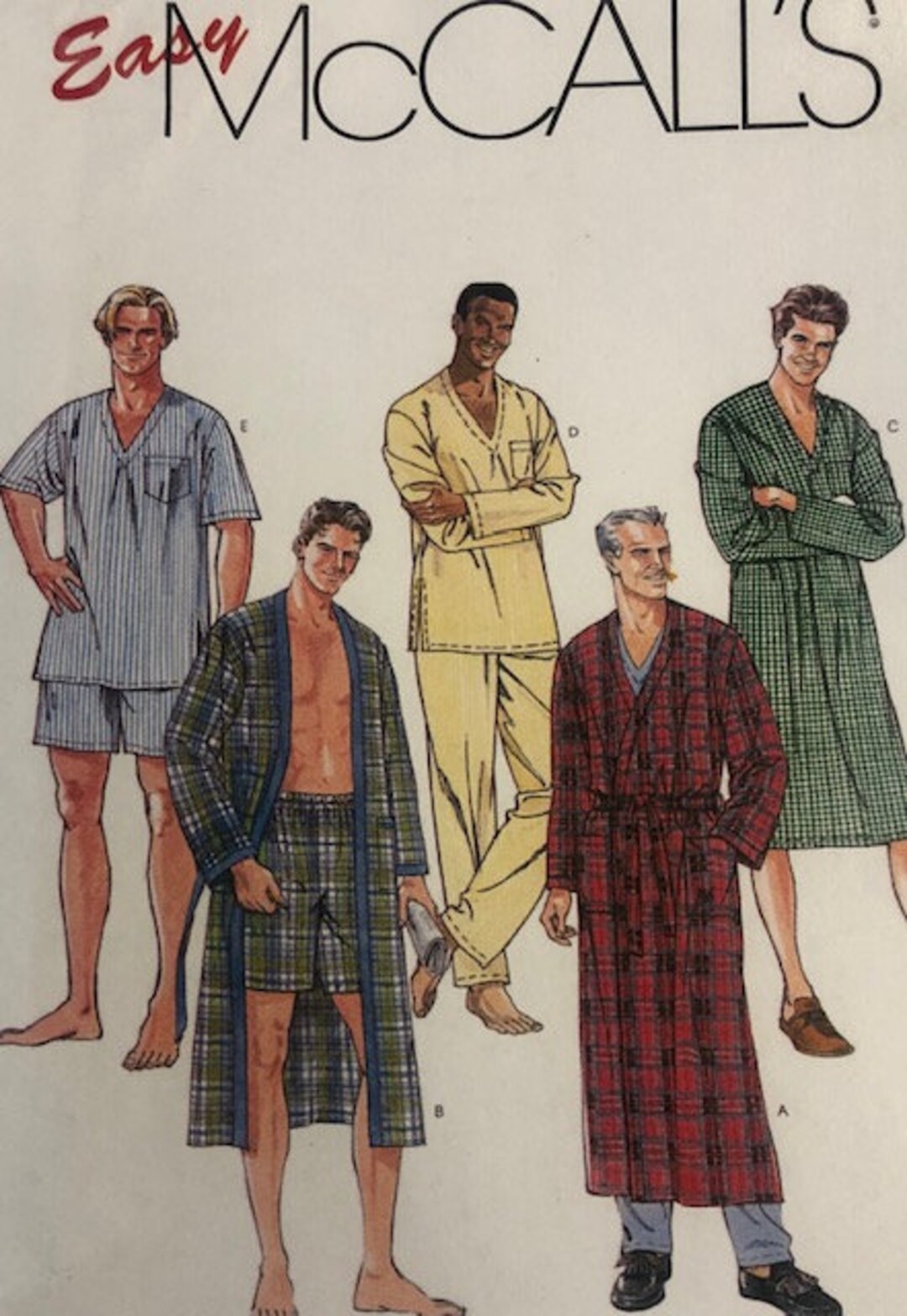 Mens Pajamas and Robe Sewing Pattern Pullover Shirt and Pull - Etsy