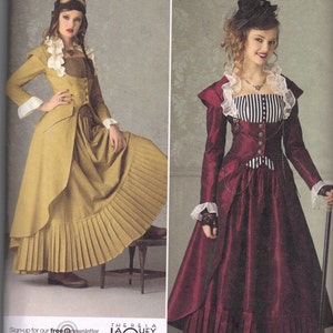 Victorian Steampunk Corset, Skirt, Coat Simplicity 2172 Sewing Pattern Misses Plus Uncut Long Jacket 14-16-18-20-22 Uncut