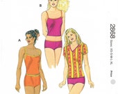 Sewing Pattern Boy Cut Underwear Panties Tankini  Shirt Undergarments  Kwik Sew 2868 Bust 31.5 32.5 34 35.5 37 38.5 40 41.5 43 45 Misses