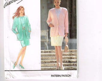 Misses Blouse Suit Jacket, and Skirt Simplicity 7443 Sewing Pattern Plus Size 10 12 14 16 18 Bust 32.5 34 36 38 40
