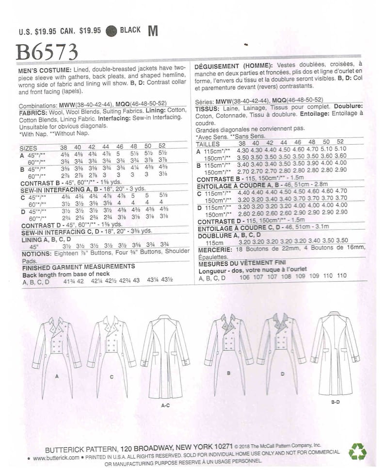 Sewing Pattern Men Coat Tails Jacket Steampunk History Etsy