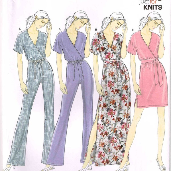 Sewing Pattern Knit Dress Jumper Jumpsuit New Look 6554 Size 6 8 10 12 14 16 18 Bust 30.5 31.5 32.5 34 36 38 40