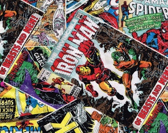 Fabric Marvel Comicbook Covers 100% Cotton License Print Material Camolot