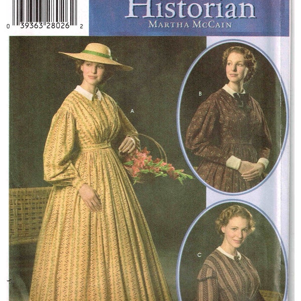 Sewing Pattern Victorian Civil War Dress Reenactment Historical SCA Simplicity 4551 Misses Size 8 10 12 14 Bust 31.5 32.5 34 36