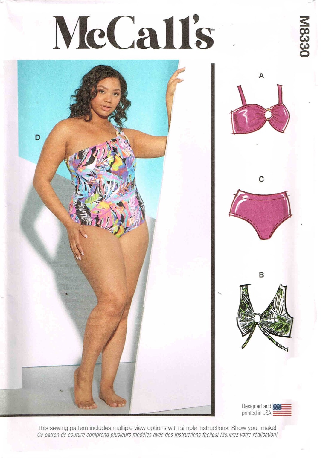 Plus Size Sewing Pattern Bathing Suit Bikini and One Piece Mccalls ...