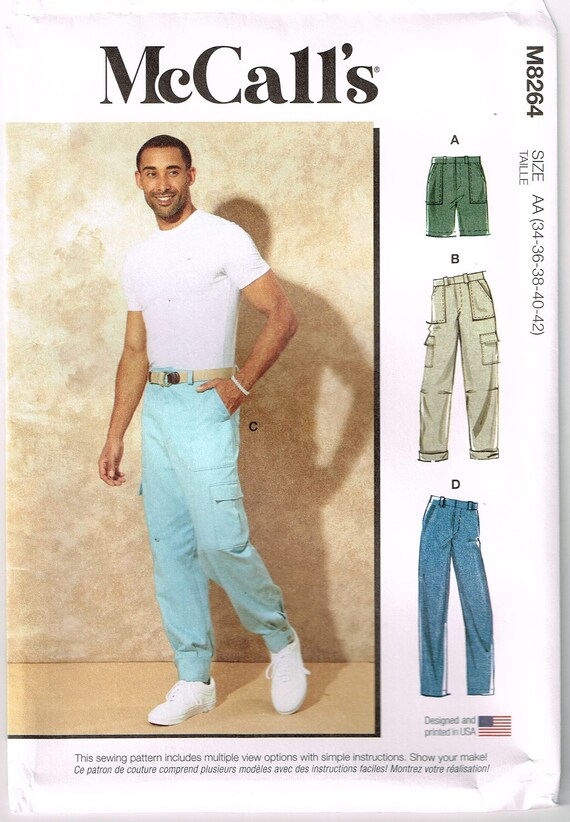 Pantalones Cargo Hombre McCalls M8264 R11425 Talla 34 36 38 40 42 44 46 48 50 52 Etsy Mexico