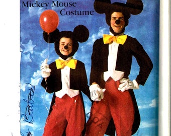 Sewing Pattern Mickey Mouse Disney Halloween Costume Simplicity 7729 Children Boys Size 6, 8 Uncut