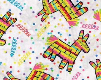 Sewing Fabric Cinco De Mayo Pinata Material, Rainbow Colors 100% Cotton Material