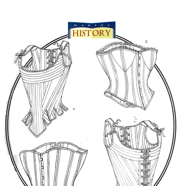 Sewing Pattern Corset and Stays Historical Renaissance Butterick 4254 Size 12,14 16, bust 34 36 38 Misses Uncut