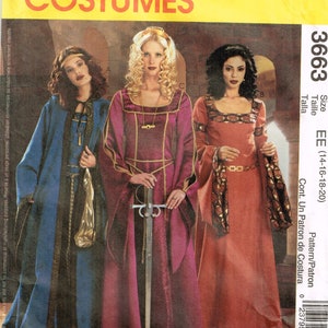 Fantasy Medieval Renaissance Dress Mccalls 3663 Hooded Cape - Etsy