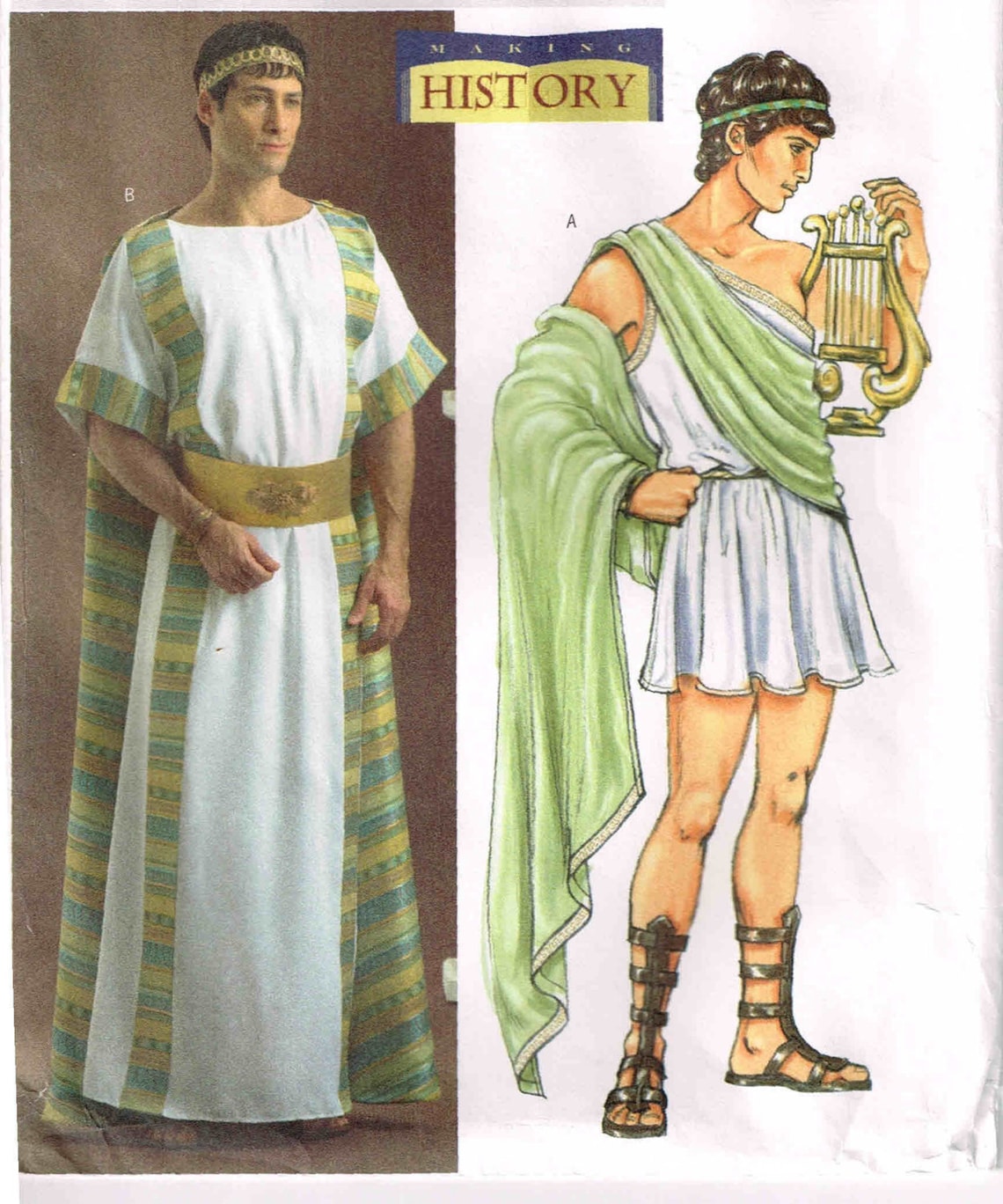 Sewing Pattern Mens Ancient Roman Greek Tunic Toga Robe Etsy