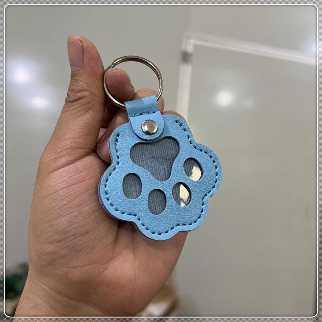 Set Da 6 Portachiavi Commemorativi In Pelle A Forma Di Zampa - Custodia Per Peli Di Cane E Gatto - Ricordo Indelebile Per Pet Lovers