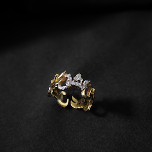 Love Ring; Ishq; Arabic Calligraphy; Romantic; Ring; 24k Double Gold-Plated; Statement; Gifts for Her; Middle-East; Set; Bracelet