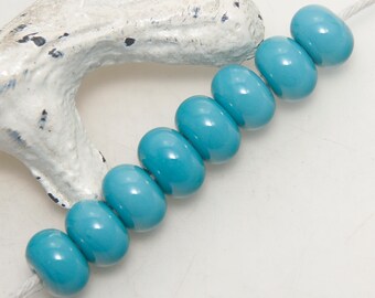 Pastel Blue Lampwork Glass Spacer Bead Set