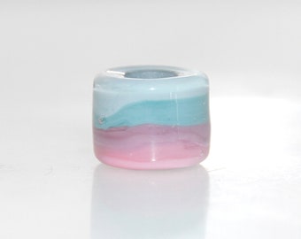 Pastel Duck Egg Teal Pink Grape Purple Dreadlock Bead with 5mm hole