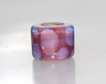 Purple Pink Blue Lustre Dot Dreadlock Bead with 7mm hole