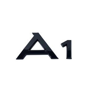 Glossy black A1 rear trunk logo emblem