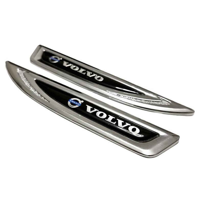 Volvo 240 Lettering 2 Volvo Aluminum Emblems – Silver Finish for Fenders and Sides, 147 ...