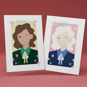 Cartão postal de menina piscando - Cartão de felicitações com retrato de menina da escola
