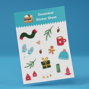 Stickervel december - stickers kerst en winter