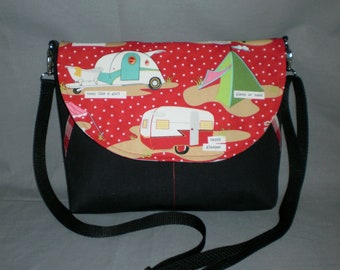 lined tote Glamping tote tote bag