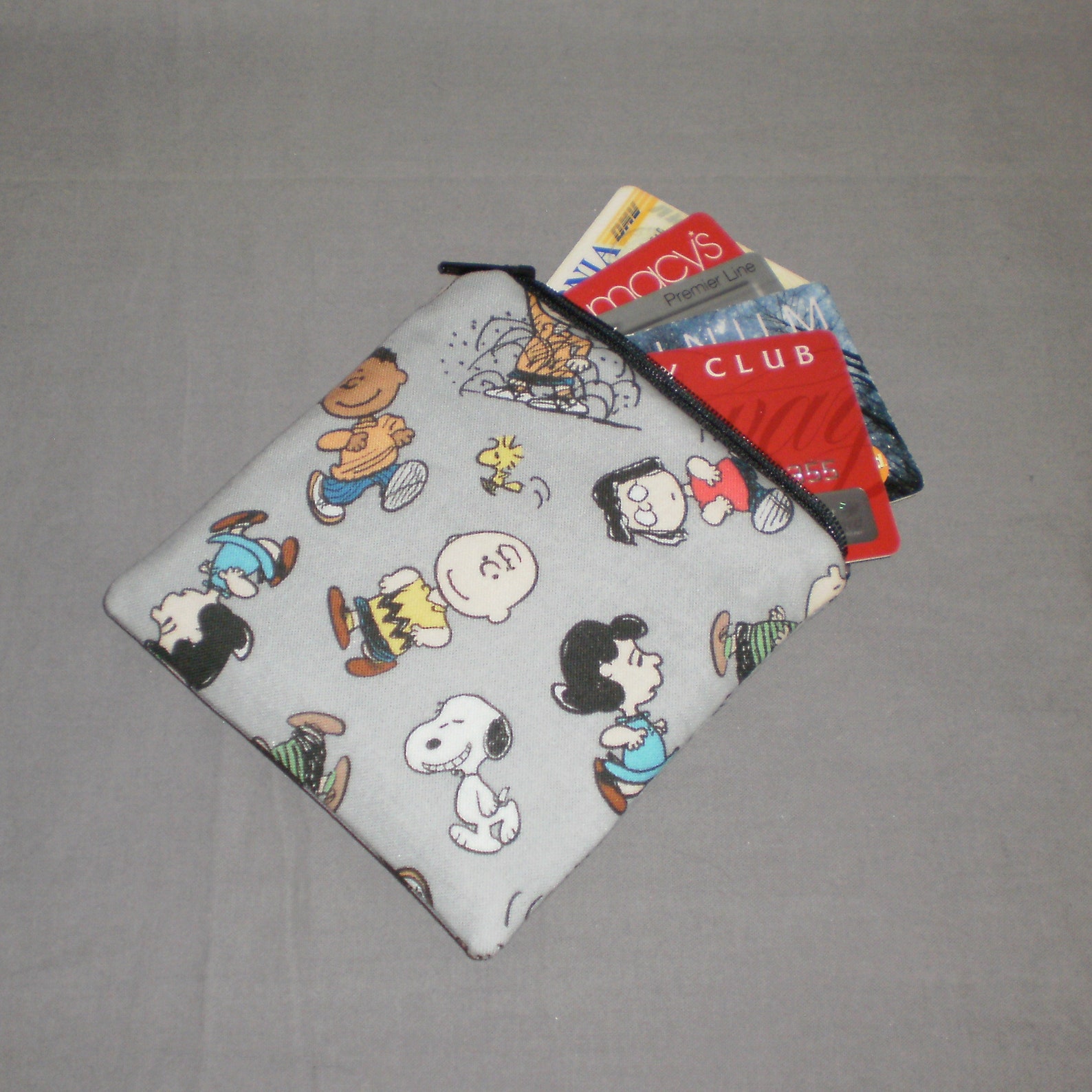 Snoopy Peanuts Gang Coin Purse Card Case Small Zipper Etsy