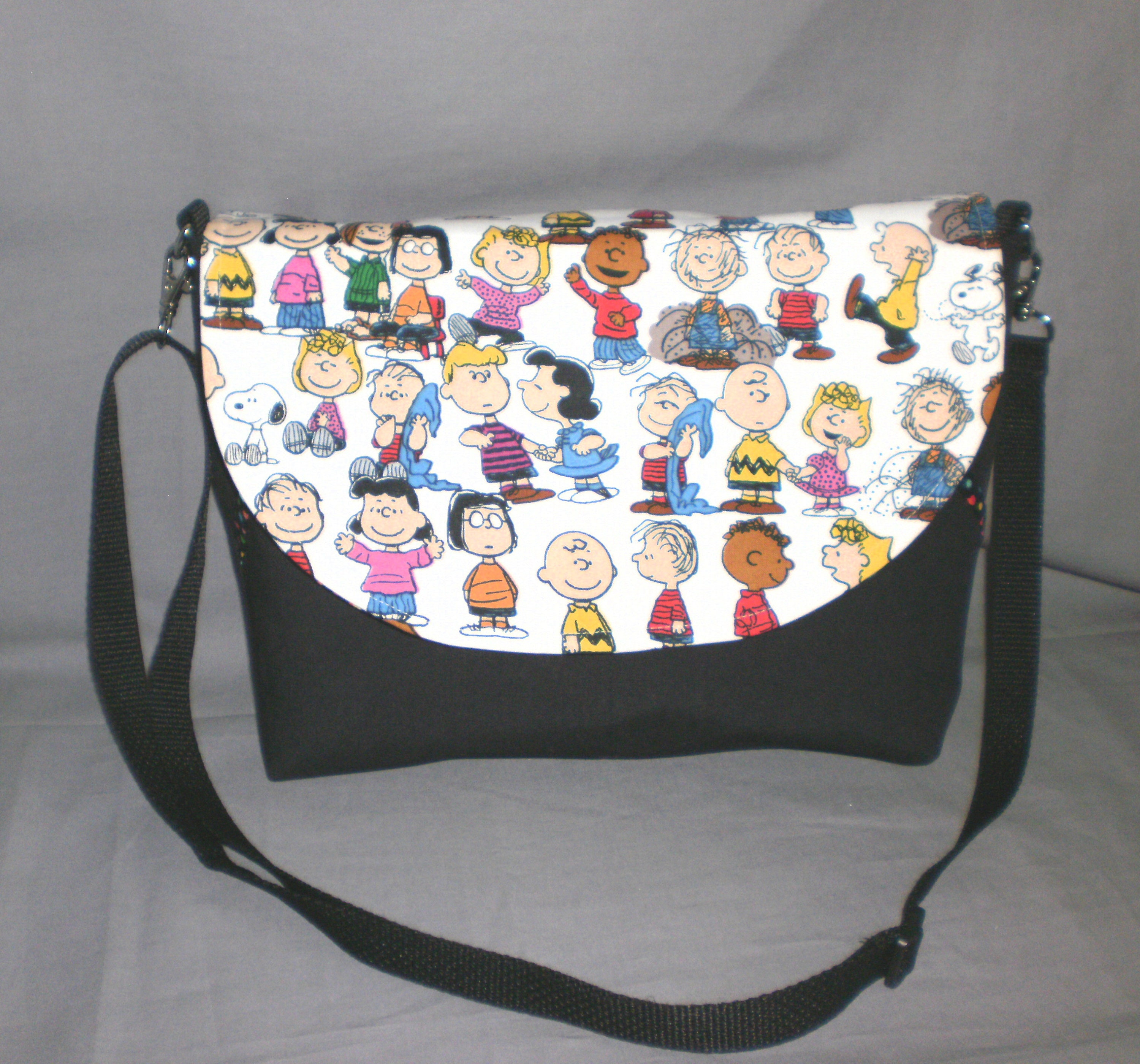 Peanuts Gang Purse Messenger Bag Fabric Tote Bag Cross Etsy