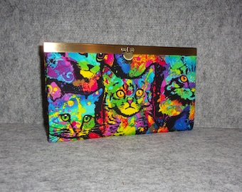 Woman's Wallet - Cats Wallet - DIVA Wallet - Clutch Wallet