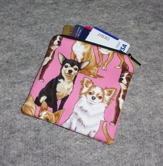 Chihuahua Coin Purse Gift Card Holder Card Case Small Padded