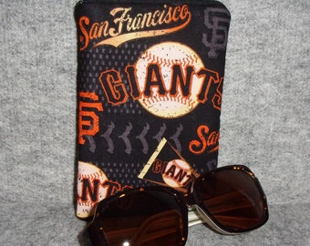 SF Giants Eyeglass Sunglasses Case - Zipper Top - Cell Phone, Camera, iPod Bag - Padded Zipper Pouch - San Francisco Giants